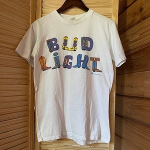 📦 SHIPS FREE! Vtg Single Stitch Bud Light Tee